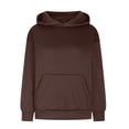 thumbnail image 4 of MeetoTime Women's Oversized Sweatshirt Fall Lightweight Long Sleeve Hoodie Fleece Pocket Pullover Tops, 4 of 6