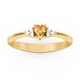 thumbnail image 2 of Birthstone Heart Ring with Shoulder Accents - Citrine (November), 2 of 4