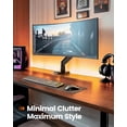 thumbnail image 2 of ErGear Support de Moniteur Simple de 13 à 49 Pouces pour Écrans Ultra Larges, Supporte 26,5 Lb, Bras de Moniteur Simple Robuste, Support de Moniteur Simple avec Pivot, Inclinaison, R, 2 of 7