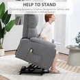 thumbnail image 4 of HOMCOM Lift Chair, Electric Reclining Chair with Side Pocket, Remote, Grey, 4 of 10