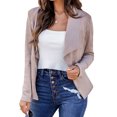 thumbnail image 1 of LUXUR Ladies Solid Color Blazers Regular Fit Work Outwear Apricot XL, 1 of 2