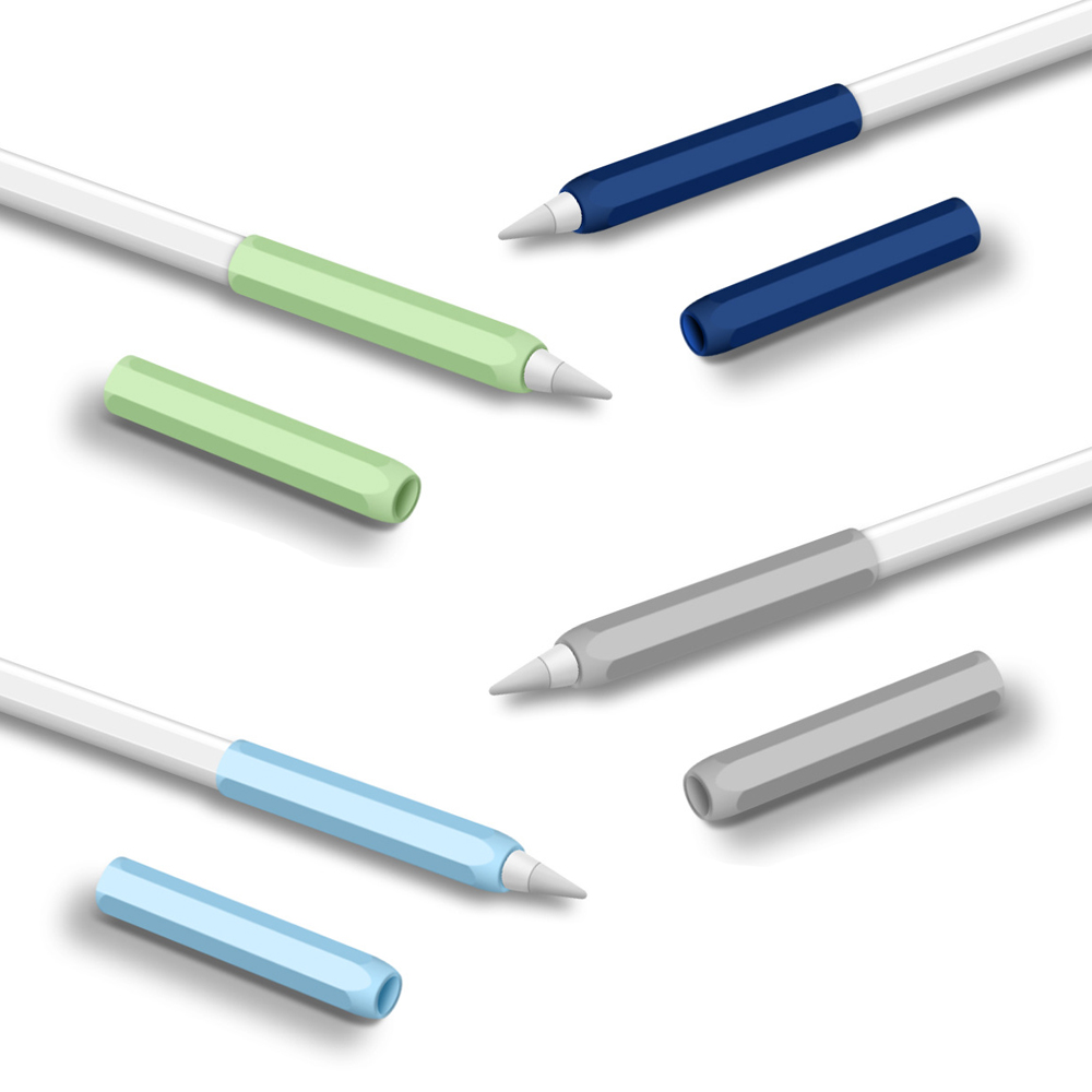 4 Pack Ergonomic Grip Compatible with Apple Pencil 1/2 Gen,Silicone Sleeve Support Magnetic Charging