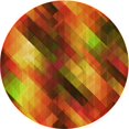 thumbnail image 1 of Ahgly Tapis Rond Lavable en Machine Intérieur Transitionnel Rouge Tomate, 8 Pieds Rond, 1 of 7