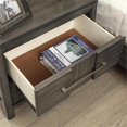 thumbnail image 3 of Bowery Hill Contemporary Solid Wood 2-Drawer Nightstand in Gray, 3 of 3