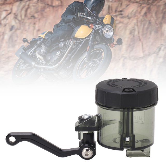 Motorcycle Front Brake Pump Oil CupCylinder Reservoir With Bent Bracket