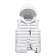 thumbnail image 1 of YIFUNIN Men's Ribbed Pattern Vest, Casual Fashionable Sleeveless Cotton Jacket, Solid Color Fitted Hooded Waistcoat for Layering in Fall,White,L, 1 of 4