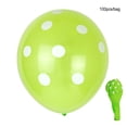 thumbnail image 4 of QualitChoice 100 Pcs Ballons à Pois Latex Légers Kit de Décoration de Ballons à Pois Accessoires Photo Colorés pour Douche Vert/blanc à Pois, 4 of 6