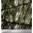 thumbnail image 3 of Soimoi Green Poly Georgette Fabric Leopard & Wild Animal Skin Decor Fabric Printed BTY 52 Inch Wide, 3 of 3