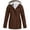 Y1-Brown winter coats for women, variant on UPPADA Womens Winter Coats Plus Size Fleece Jackets Solid Color Horn Buttons Overcoats Warm Plush Hooded Jackets Outwear with Pocekts Women Winter Coats Clearance Sale