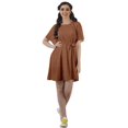 thumbnail image 2 of Moomaya Printed Moss Georgette Dresses Women A-Line Tunic With Drawstring Belt, 2 of 4