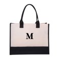 thumbnail image 1 of TopLLC Canvas Bag With Adjustable Zipper Strap For Initial And Makeup Bags, Women's Birthday Gift, 1 of 1