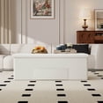thumbnail image 4 of Costway 43 Inches Folding Storage Ottoman Bench Foot Rest Stool with Side Pocket White, 4 of 10