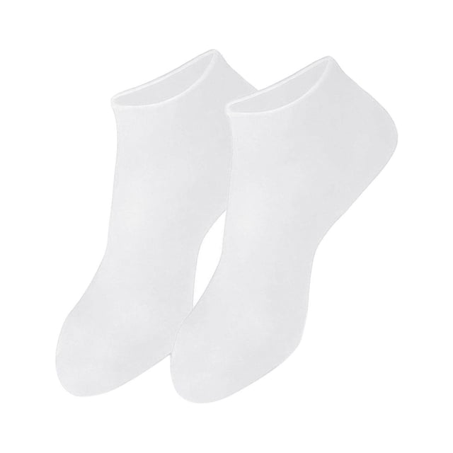 Soft Silicone Gel Socks Toe Socks Protection Foot Socks Rough Care Protector White L