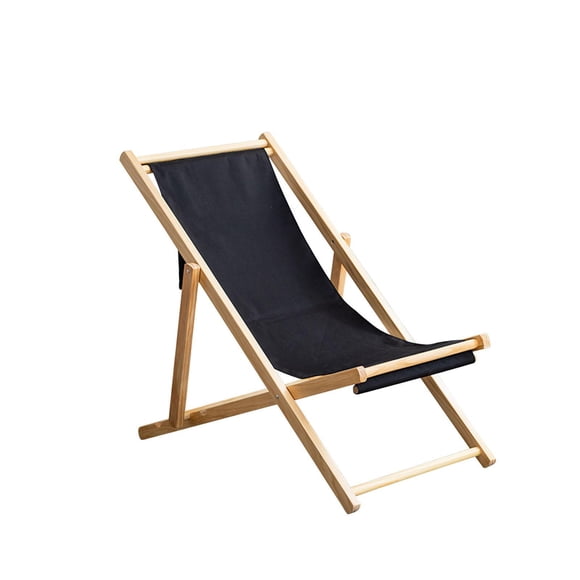 S SERENABLE Beach Chair Folding Beach Chair Foldable Space Saving Furniture Patio Chair Adjustable for Camp Lawn Patio Picnic Black