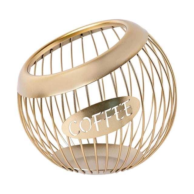 Coffee Pod Holder Espresso Capsule Holder for Livingroom Office Countertop gold