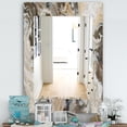thumbnail image 3 of Designart 'Onyx Detail Composition' Mid-Century Mirror - Wall Mirror - 24x36, 3 of 3