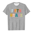 thumbnail image 4 of FhsagQ Hauts Filles Chemises Mode Enfants Rentrée des Classes Imprimé Col Rond Manches Courtes T-Shirt Décontracté Haut (12) Chemises de Noël pour Filles 10-12 Chemises Noires pour Filles Taille 8-10 Printemps Gris 6-7 Ans, 4 of 4