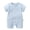 Light Blue, variant on sertiohcv Newborn Boy Girl Romper Bodysuit Baby Boys Girls Short Sleeve Romper White Size for 18-24 Months