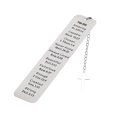 thumbnail image 1 of 2 Pcs Gadget Règle en Acier Inoxydable Signet Texte Inspirant Papeterie en Métal, 1 of 4