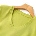thumbnail image 4 of Timegard Womens Tops V Neck Short Sleeve Comfy Solid Color Basic Tee Casual Loose Workout Top Summer, 4 of 4