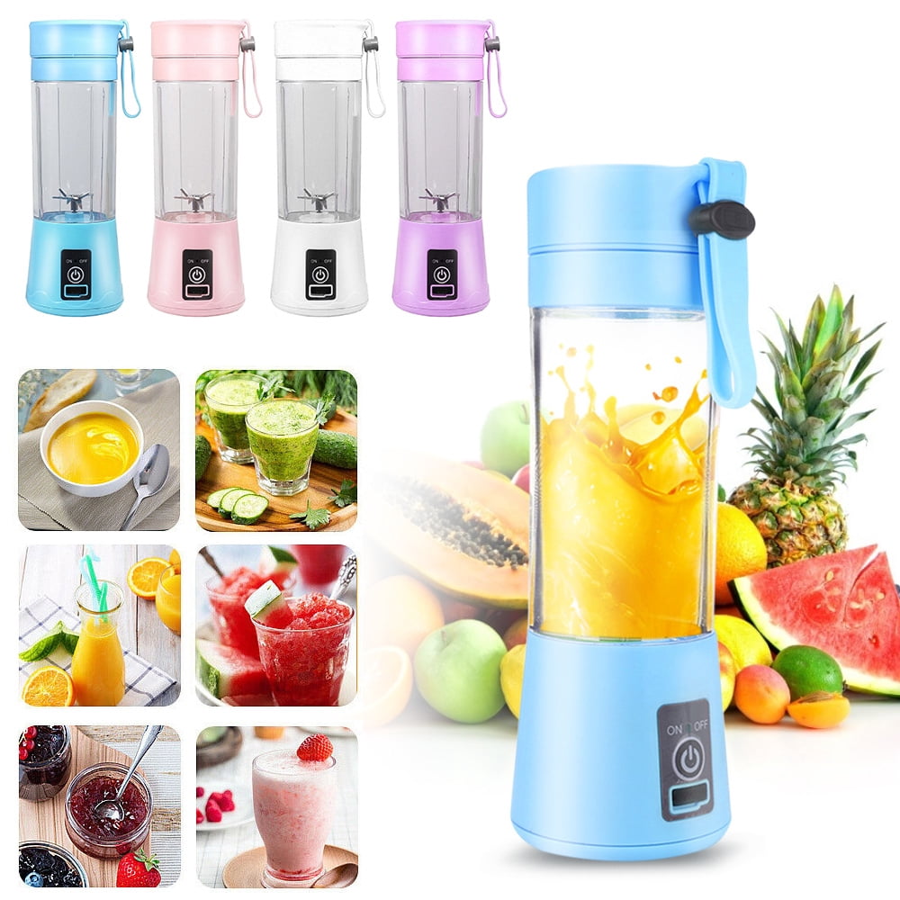 Mini Portable Blender,Smoothies Personal Blender Mini Shakes Juicer Cup USB Rechargeable With 6 blades,Purple
