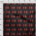 thumbnail image 2 of oneOone Polyester Lycra Fabric Argyle Ikat Print Sewing Fabric BTY 56 Inch Wide, 2 of 4