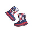 thumbnail image 3 of MAWCLOS Bottes Mi-Mollet Unisexes Bout Rond Chaussures d'Hiver Plateforme Antidérapantes Botte de Neige Doublée Peluche Randonnée Chaussure Chaude Camouflage Rouge 9C, 3 of 9