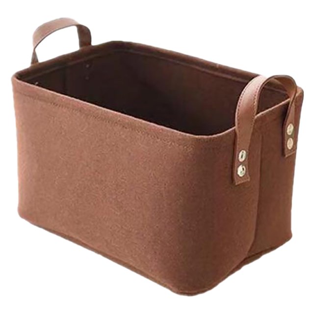Bangcool Felt Storage Basket Hand-held Simple Felt Organizer Box Storage Bin with Handle