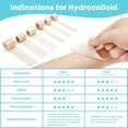 thumbnail image 3 of LIFARA Hydrocolloid Roll for Wound Care - Cut-to-Size, Extra Large Hydrocolloid Patch Bandages with Self-Adhesive, Ultra Absorbent, Flexible & Waterproof, First Aid Kit Essential (2in*16ft), 3 of 9