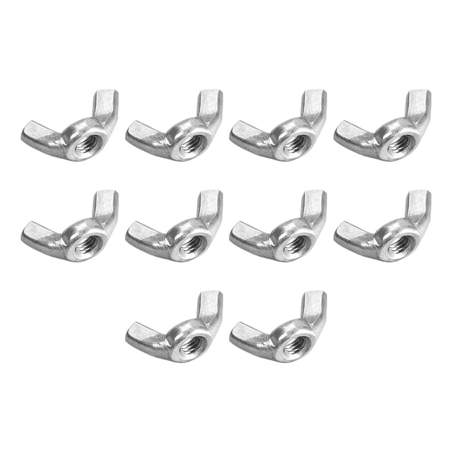 Unique Bargains Écrous d'Aile M4, Écrou Papillon en Acier Inoxydable 304 Torsadé à la Main 10 Pcs