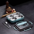 thumbnail image 2 of Lolmot Stainless Steel Bento Lunch Box Thermal Insulation Bento Box Tableware Set Portable Lunch Box Student Lunch Box, 2 of 2