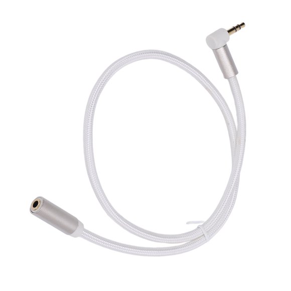 Câble Audio Stéréo 3,5 mm Mâle à Angle Droit vers Femelle, Câble Audio Stéréo Câble d'Extension pour Casque Tablette Haut-Parleur Amplificateur