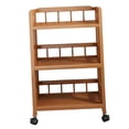 thumbnail image 4 of DOLITY Bamboo Corner Shelf 3 Tier Storage Cabinet Low Bedside Table Corner Shelf Corner 35cmx30cmx75cm, 4 of 9