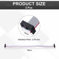 thumbnail image 2 of 3 Pcs IDC Flat Ribbon Cable, 2.54mm Pitch 15mm Width 50cm Long 12 Pin FC to FC Flat Ribbon Connector Jumper Wire for PC, 2 of 5