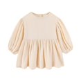 thumbnail image 1 of Automne Printemps Bébé Filles Puff Manches Robe O-Cou Volanté Ourlet Robe Bébé Princesse Mignon Robe Douce Nouveau-Né Vêtements 0-5T, 1 of 5