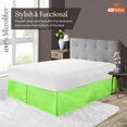 thumbnail image 3 of SGI Bedding 12 Inch Pleated Bed Skirt | Microfiber Bed Skirt | Fade Resistant, Wrinkle Free, Anti-static, Decorative, Extra Storage Space, Clutter-Free | Twin, Parrot Green, 3 of 5