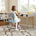 thumbnail image 2 of Costway Kids Desk Chair with Double Back Support Adjustable Height Upholstered Computer Chair Blue, 2 of 10
