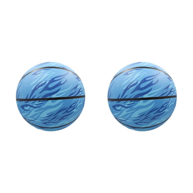 VONKY Particle Surface Round Enhanced Grip Basketball For Precise Shots Odorless Blue- size 7 2Set
