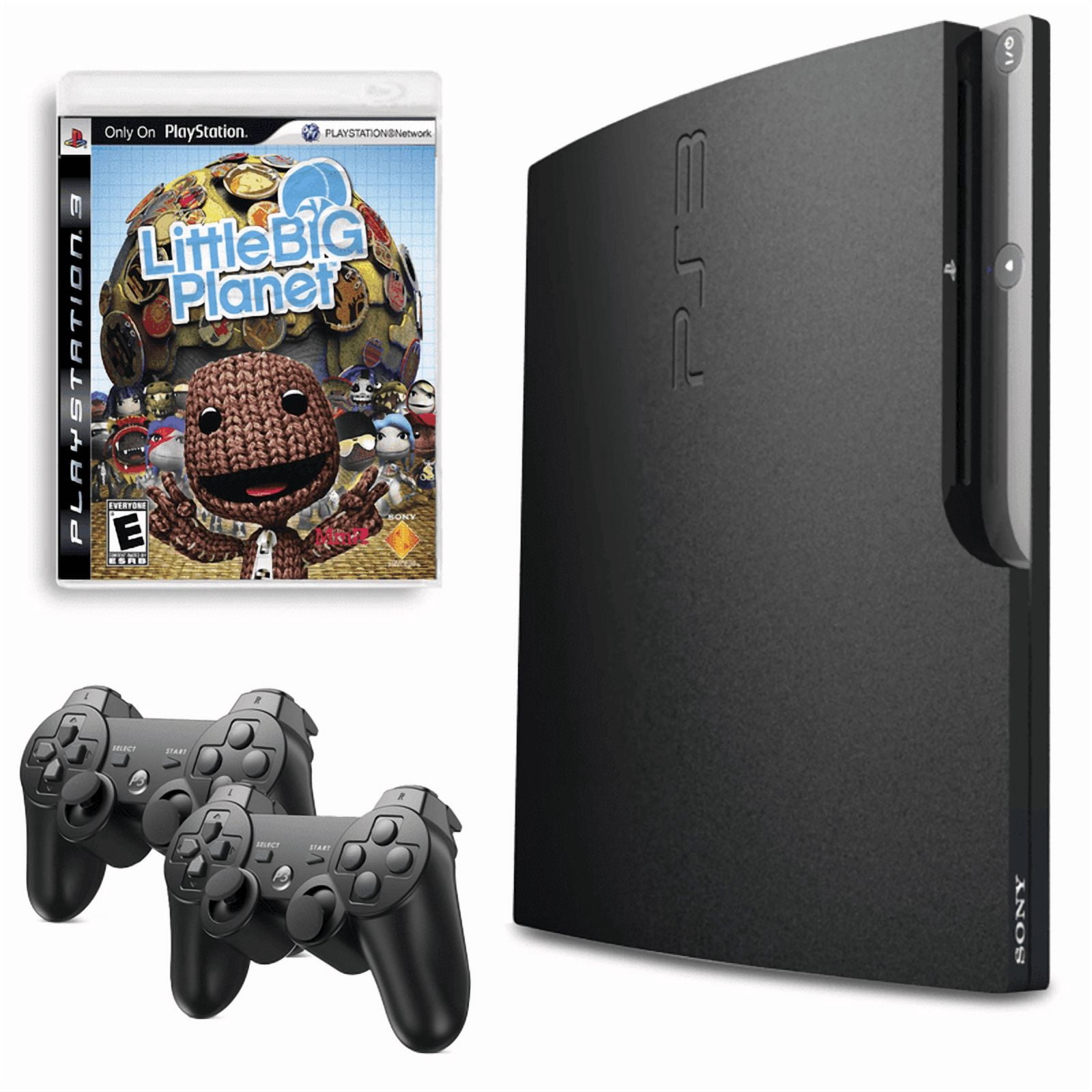 Restored Sony Playstation 3 PS3 Console Slim 160GB Black with Gran