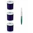 thumbnail image 3 of Coats & Clark Fil à Coudre Double Usage XP Fil Poly Polyvalent 125 Verges (Lot de 3) Violet P900-3690-3P avec Coupe-Cœur, 3 of 4