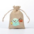 thumbnail image 4 of Sac à Cordon Phosphorescent d'Halloween en Lin, Pochette de Rangement pour Bonbons, Bijoux, Parfum, Bonbons Ou Fournitures de Fête, Textile de Maison, 4 of 6