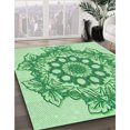 thumbnail image 3 of Ahgly Company Tapis Rectangulaire d'Intérieur Lavable en Machine Vert Jade, 2 Pieds x 3 Pieds, 3 of 7