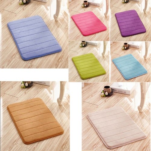 Soft Plush Bathroom Rug Non-slip Absorbent Soft Memory Foam Water Area Bath Carpet Bedroom Floor Shower Mat Rug