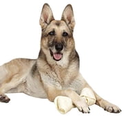 MPP Natural Rawhide Dog Bones Dental Treats Long Lasting Knotted Beef Chews 8" - 9" (5 Bones)