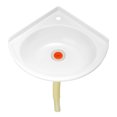 thumbnail image 4 of 1Pack Wall-Mounted Wash Basin Modern Design Space-Saving Easy to Clean Plastic White for Bathrooms, 4 of 8