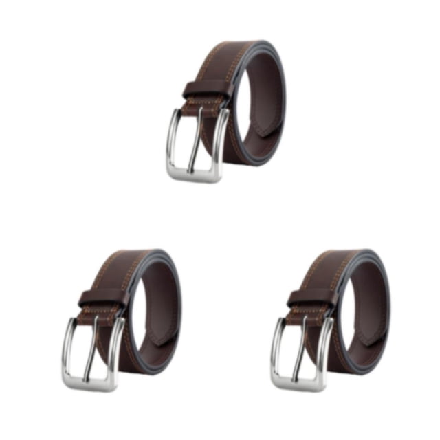 mmirethe Ceinture Intemporelle pour Hommes pour Jeans et Costumes avec Boucle Décontractée Tressée Extensible en PU pour Fête, Café 115cm 3Ensemble