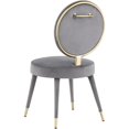 thumbnail image 2 of Meridian Furniture Brandy Grey Velvet Dining Chair, 2 of 6