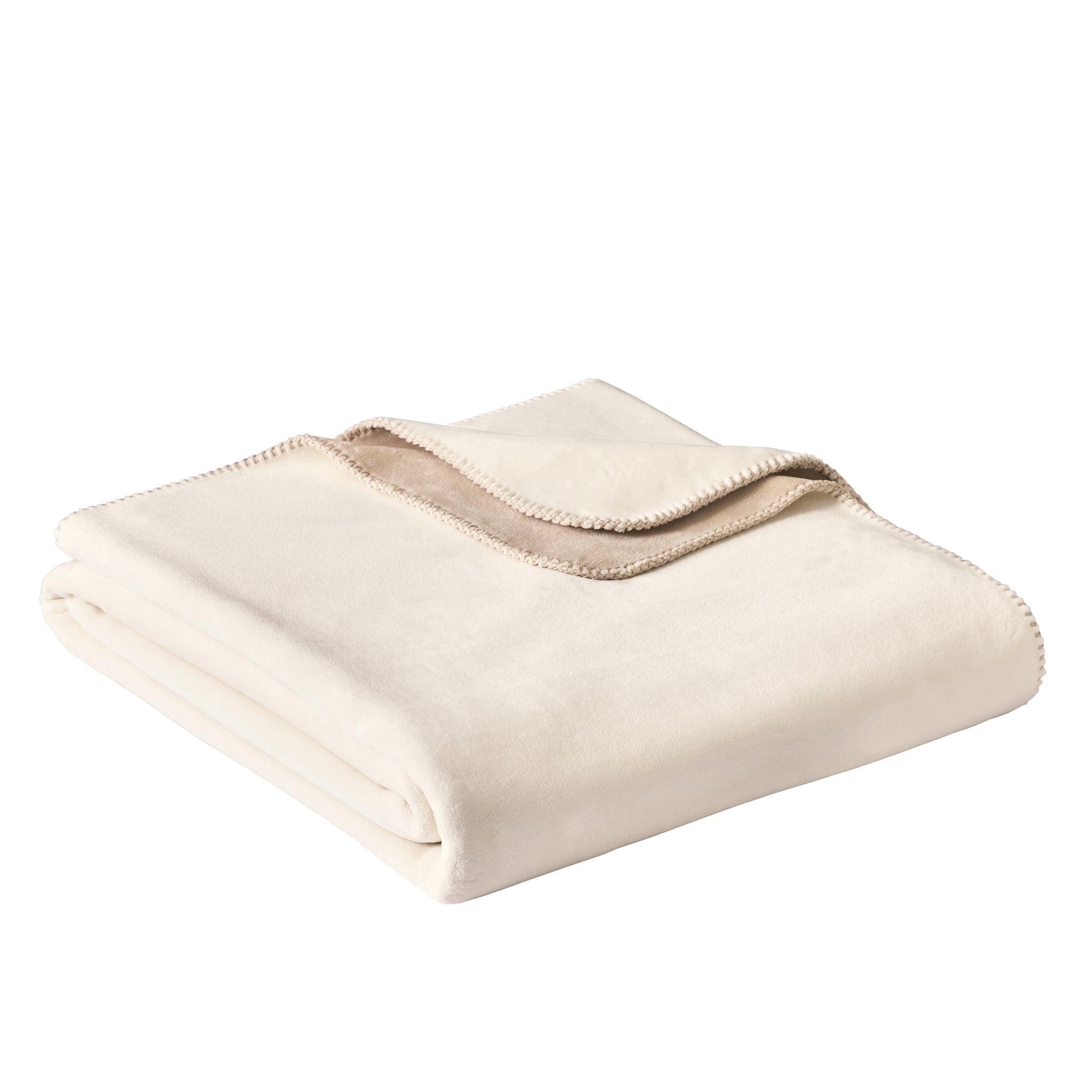 Better Homes & Gardens Bonded Plush Blanket, Beige, King