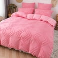 thumbnail image 2 of Boho Tufted Duvet Cover Set,Soft Comfort Bedding,2 Pillowcases,All Seasons,Home Decor,Bedding Set,Warm,PENDANE,Red, 2 of 6
