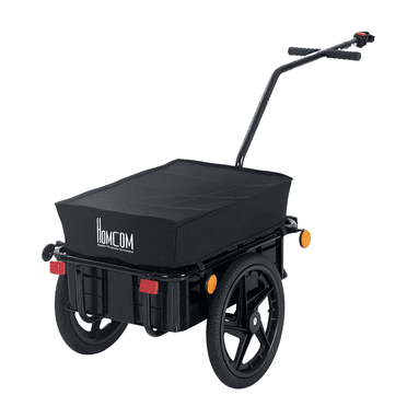 Aosom Multi-Functional Bike Trailer with 16" Wheels, Black